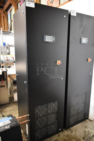 BRAND NEW SCRATCH AND DENT! Above Air MCC-036X-4-000-EC-UF0-CV-4R-2X2 Metal Commercial Vertical Floor Mounted Water Chiller. Goes Great w/ Lots 159 and 160! 460 Volts, 3 Phase. 