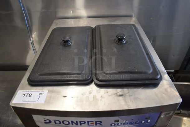 Donper Stainless Steel Commercial Floor Style Air Cooled 2 Flavor w/ Twist Soft Serve Ice Cream Machine on Commercial Casters. 208-250 Volts, 1 Phase. - Image 6 of 6