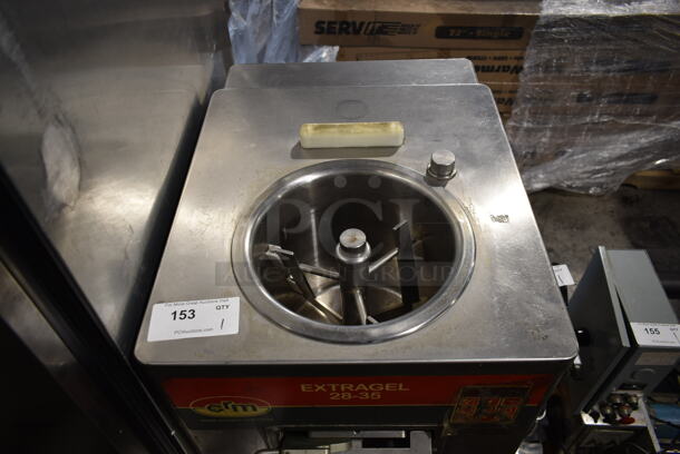 CRM EX28-35A Stainless Steel Commercial Floor Style Air Cooled Batch Freezer on commercial Casters. 220 Volts, 3 Phase. - Image 2 of 7