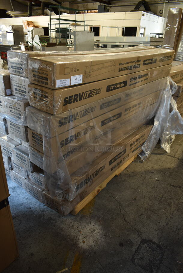 PALLET LOT of 25 BRAND NEW SCRATCH AND DENT! ServIt 423SWI72CP Stainless Steel Commercial 72" High Wattage Strip Warmer with Infinite Controls. 120 Volts, 1 Phase. 25 Times Your Bid! - Image 2 of 6