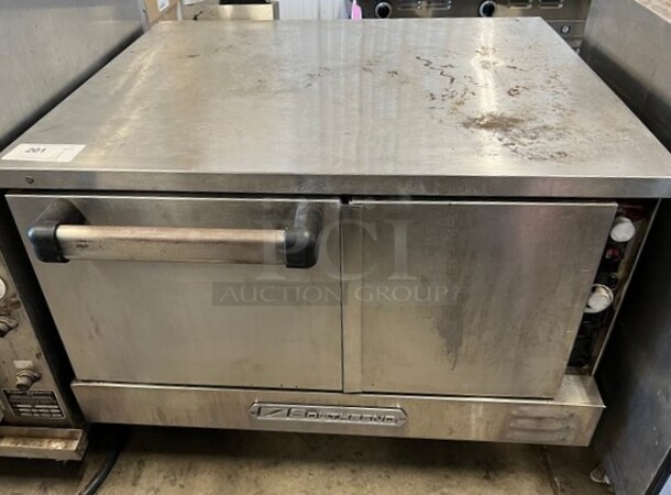 Southbend Stainless Steel Commercial Floor Style Gas Powered Convection Oven on Commercial Casters. 36x38x30