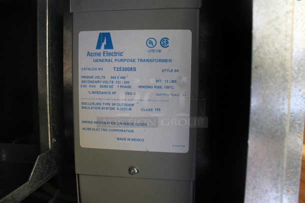 BRAND NEW SCRATCH AND DENT! 2022 Above Air HKC-036X-4-000-00-00-SF-MI-A Metal Commercial Ceiling Mounted Horizontal Air Conditioner. 460 Volts, 3 Phase.  - Image 2 of 4