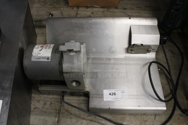Globe Model 3500 Stainless Steel Commercial Countertop Meat Slicer Base. 115 Volts, 1 Phase. 24x18x12