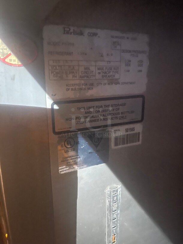 Perlick Two Door Commercial Under Bar 60 inch Cooler 115 Volt NSF  - Image 4 of 8