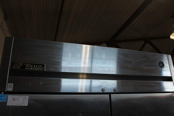 2012 True TG2R-2S ENERGY STAR Stainless Steel Commercial 2 Door Reach In Cooler w/ Poly Coated Racks on Commercial Casters. 115 Volts, 1 Phase. Tested and Working! - Image 2 of 7