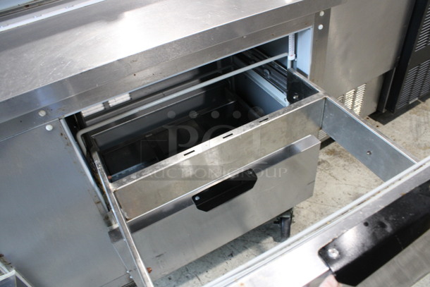Beverage Air Model SPED60HC-16-4 Stainless Steel Commercial Sandwich Salad Prep Table Bain Marie Mega Top w/ 4 Drawers on Commercial Casters. 115 Volts, 1 Phase. 60x30x41. Tested and Working! - Image 5 of 7