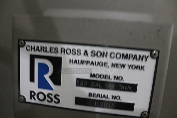 Charles Ross & Son 550 GAL MIX TANK Metal Commercial Floor Style Paint Mix Tank w/ Agitator. BUYER MUST REMOVE. - Image 7 of 7