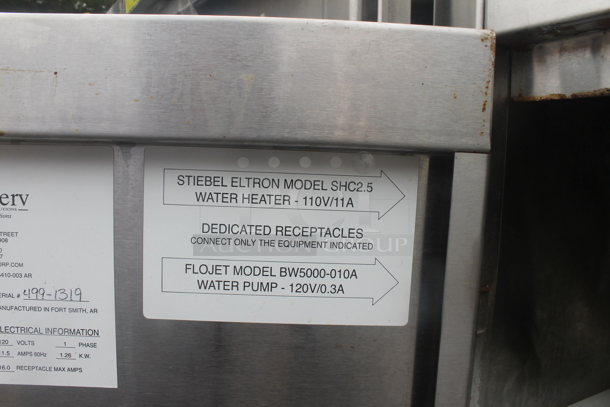 QualServ Stainless Steel Commercial Single Bay Portable Sink w/ Faucet and Handles on Commercial Casters. Bay 12.5x10.5x5 - Image 9 of 9