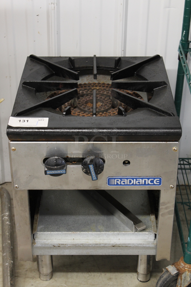 Radiance TASP-18 Stainless Steel Commercial Countertop Natural Gas Powered Single Burner Stock Pot Range. - Image 1 of 5