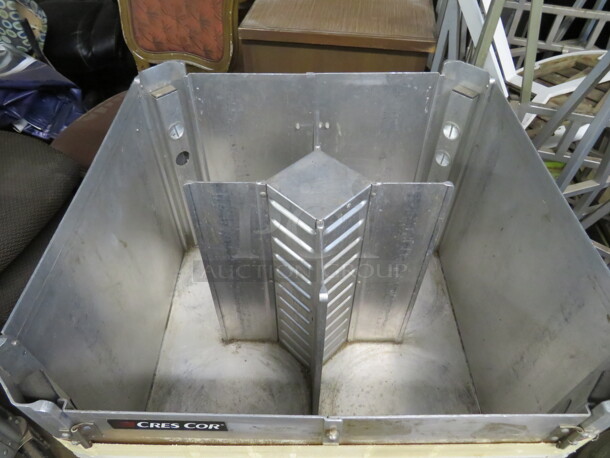 One Crescor Aluminum Plate Holder On Casters. 27X27X32 - Image 2 of 2