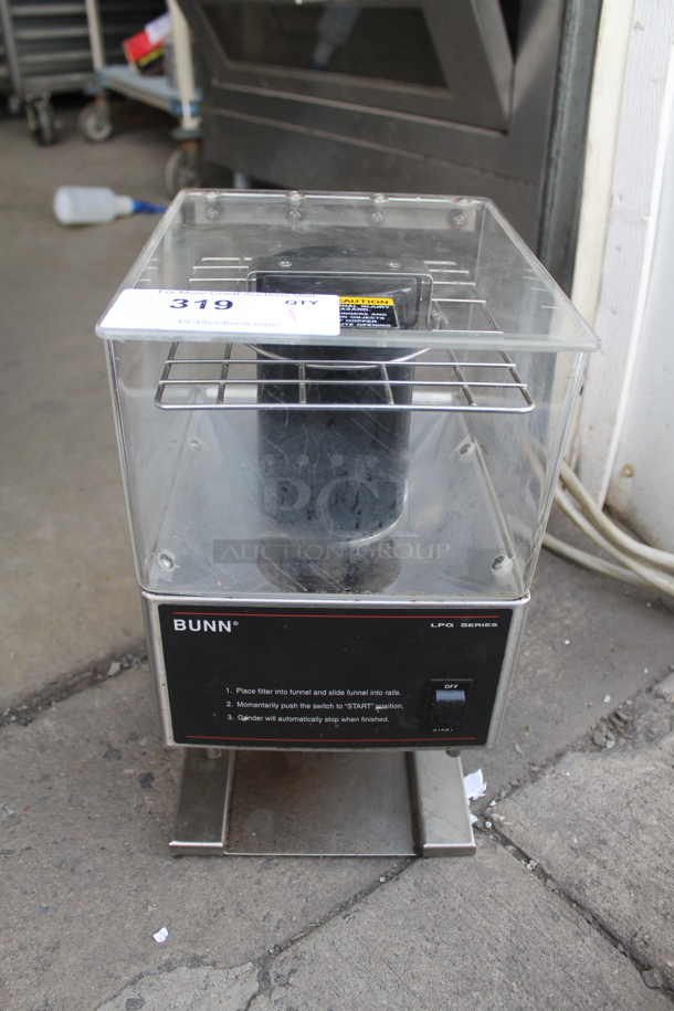 Bunn LGP Stainless Steel Commercial Countertop Coffee Bean Grinder. 120 Volts, 1 Phase. Tested and Working! - Image 1 of 4