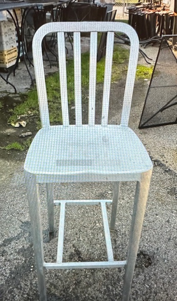 Aluminum Indoor/Outdoor Bar Height Chair. 2XBID