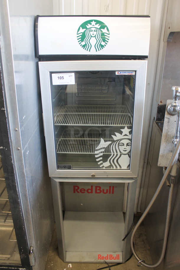 2014 ATC Coolers CTB100 Metal Commercial Mini Cooler Merchandiser on Red Bull Stand. 115 Volts, 1 Phase. Tested and Working!
