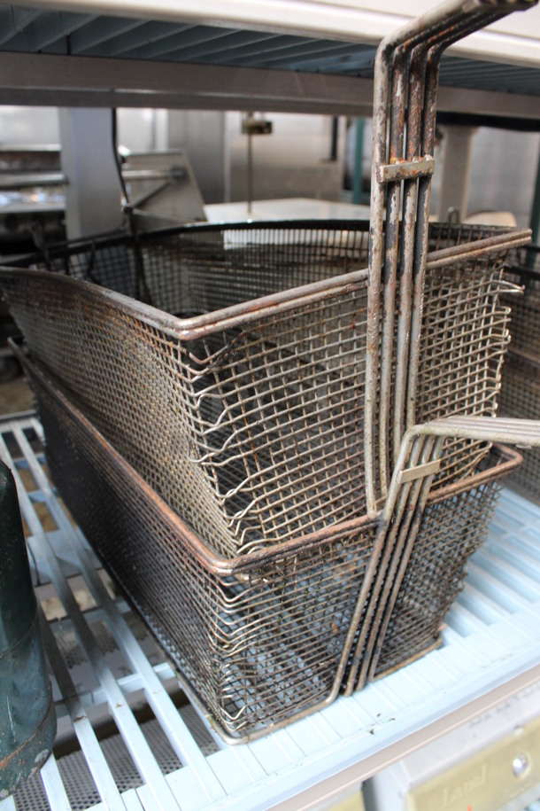 2 Metal Fry Baskets. 8.5x30x8.5. 2 Times Your Bid!  - Image 2 of 3