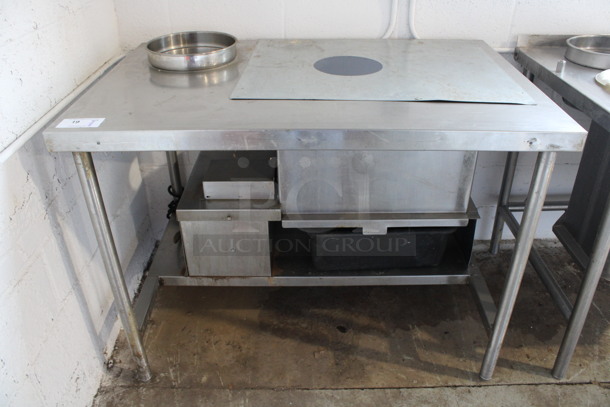 Ayr-king Stainless Steel Commercial Breader / Blender / Sifter Station. 115 Volts, 1 Phase. 48x31x35.5. Cannot Test - Unit Needs New Power Cord