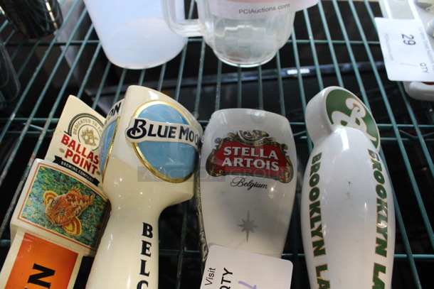 4 Beer Tower Handles; Ballast Point Sculpin, Blue Moon Belgian White, Stella Artois and Brooklyn Lager. Includes 11.5". 4 Times Your Bid! - Image 2 of 3