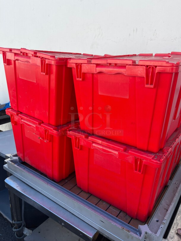 Clean! Vollrath Chafing Dish Tote 'N Store 23 5/8" x 13 7/8" x 11 5/8" Red Chafer Box NSF - Image 7 of 7