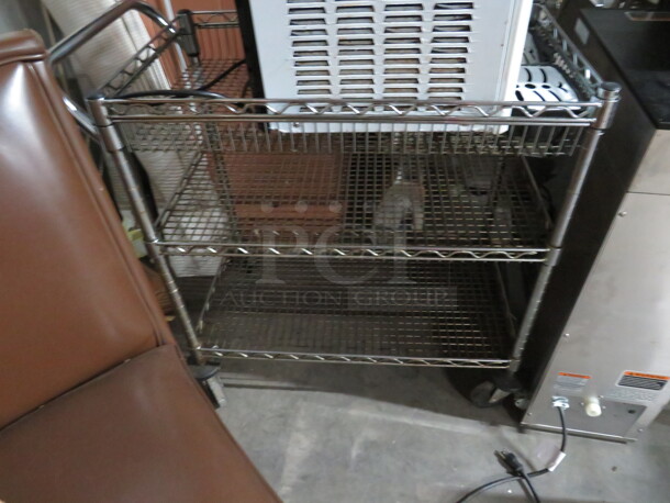 One Metro Cart With 3 Shelves On Casters. - Image 1 of 2