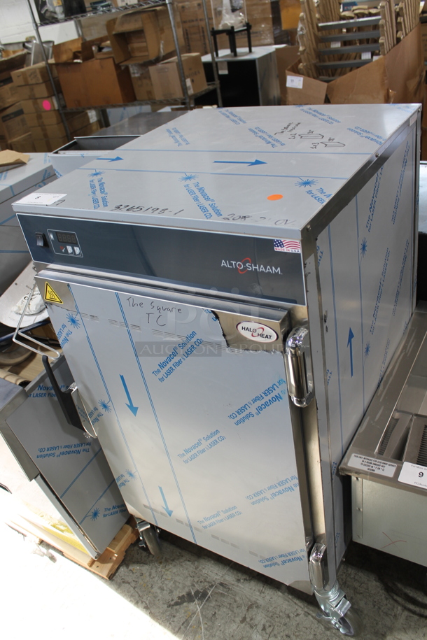 BRAND NEW! 2023 Alto Shaam 1200-S Stainless Steel Commercial Electric Powered Low Temperature Mobile Holding Cabinet / Dough Proofer on Commercial Casters. 208-240 Volts, 1 Phase.  - Image 2 of 6