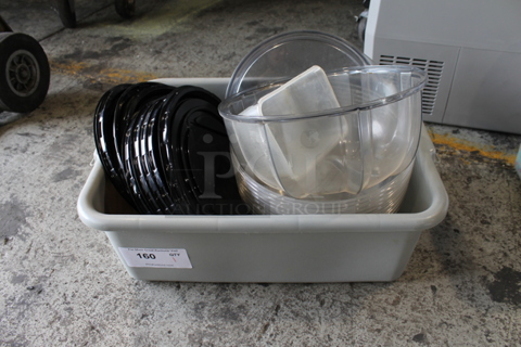 ALL ONE MONEY! Lot of Various Items In Gray Poly Bus Bin