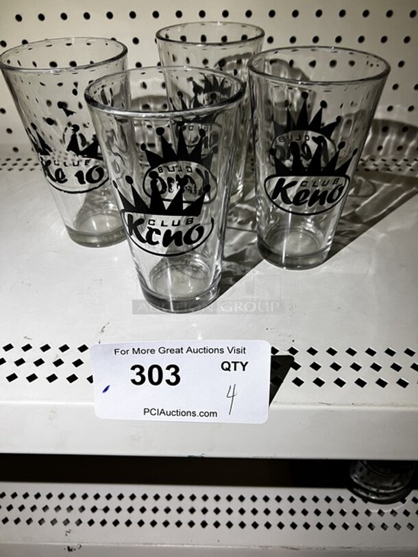 Clear Keno Iced Tea Glasses (4) - Image 1 of 2