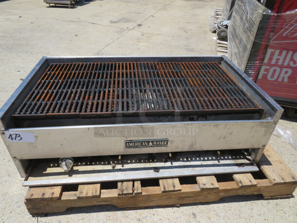 One American Range Natural Gas Charbroiler. 48X24X13.5