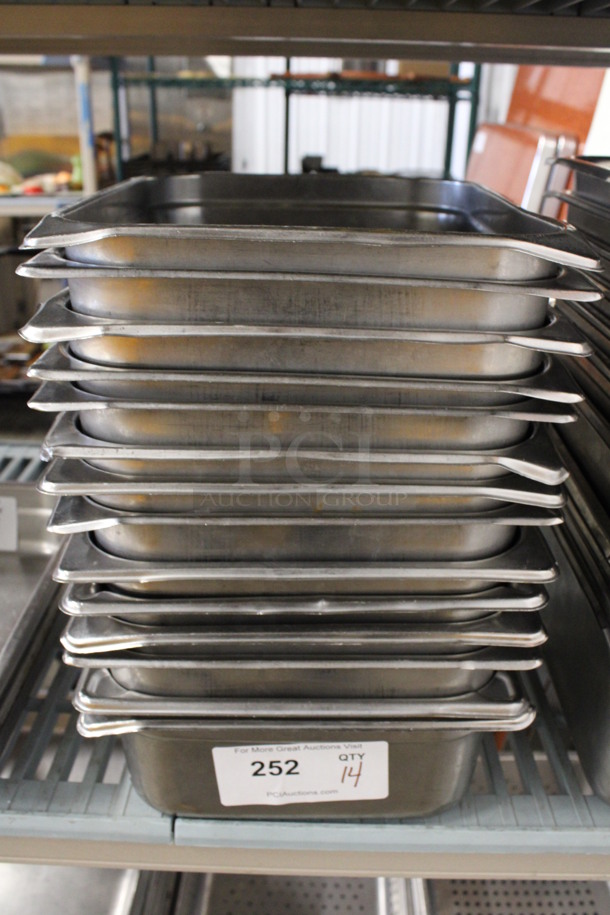 14 Stainless Steel 1/2 Size Drop In Bins. 1/2x4. 14 Times Your Bid!
