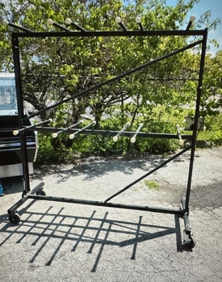 Portable Folding Chair Cart, On Casters. 66X30X71
