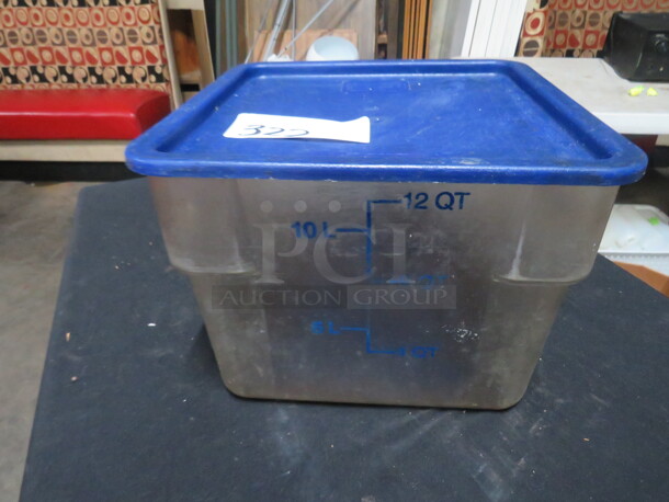One 12 Quart Food Storage Container With Lid.  - Image 1 of 1
