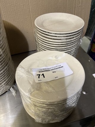 China Plates, 7", Off White