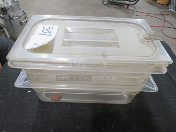 1/3 Size 4 Inch Deep Food Storage Container With Lid. 2XBID - Image 1 of 1
