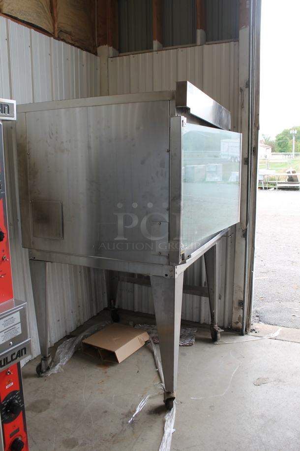 Hardt Model Inferno 3500 Stainless Steel Commercial Natural Gas Powered Rotisserie Oven on Metal Legs w/ Commercial Casters. Oven Has a 40 Bird Capacity. 50x46x39 - Image 6 of 6