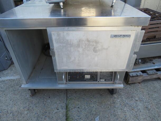 One Servolift Eastern 1 Door Heated Holding Cabinet On Casters. Model# 1200. 36X30X30