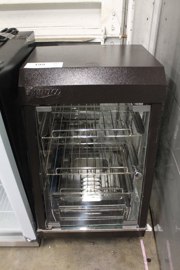 BRAND NEW SCRATCH AND DENT! Avantco 177HDC13 Commercial Electric Countertop 13"  Black Heated Display Warmer With Steel Racks. 120V. Tested And Working! - Image 1 of 8