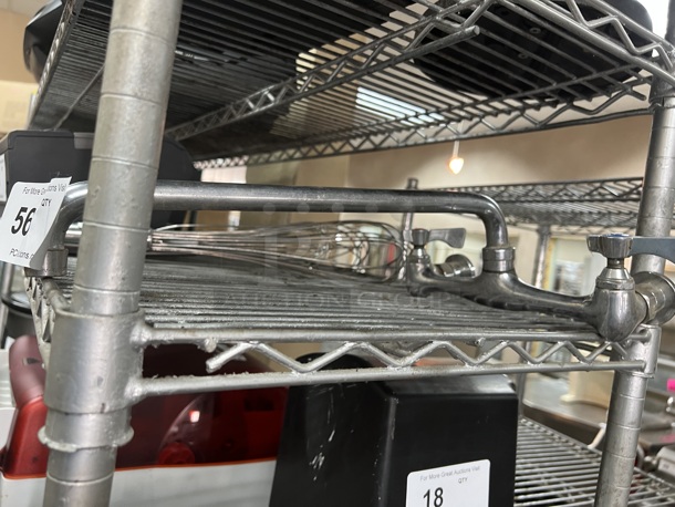 Commercial Kitchen Faucet for Dishwashing Sink Swing Spout works good no leaks - Image 2 of 2