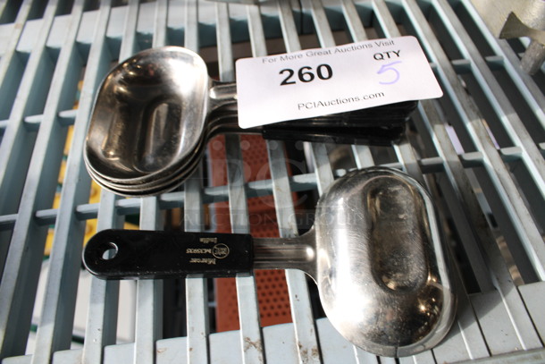 5 Stainless Steel Scoopers. 7.5". 5 Times Your Bid!  - Image 2 of 3