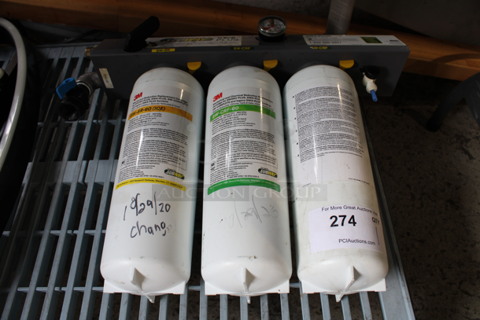 3M 3 Cartridge Water Filtration System. 21x6x16
