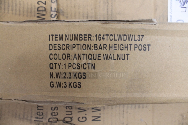 ALL ONE MONEY! Lot of 2 BRAND NEW SCRATCH AND DENT Lancaster Table & Seating Metal Bar Height Table Bases; 2 164TBTSWD22 Table Base Spider and Plate and 2 164TCLWDWL37 Bar Height Posts. Stock Picture - Cosmetic Condition May Vary.  - Image 4 of 4