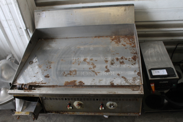 Keating 36X30FL0 MiraClean Stainless Steel Commercial Countertop Natural Gas Powered Flat Top Chrome Top Griddle.  - Image 1 of 5