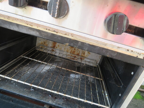 One American Range 6 Burner Natural Gas Range With SS Over Shelf. 36X33X57 - Image 3 of 3