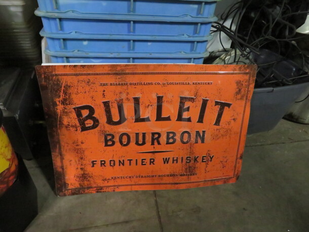 One 36X24 Bulleit Bourbon Tin Sign. - Image 1 of 1