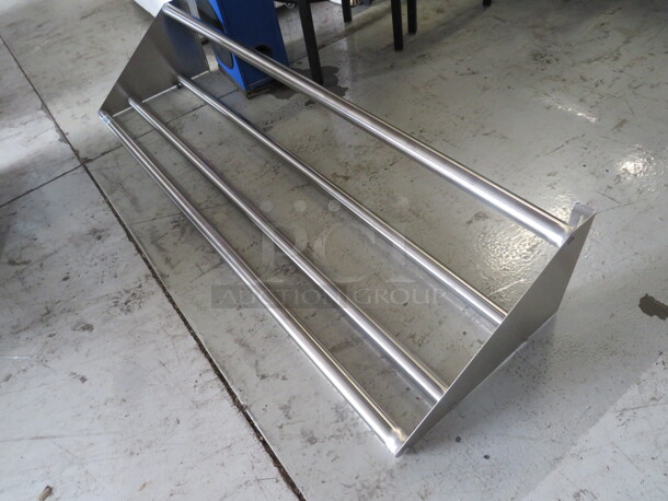 One Advance Tabco Stainless Steel Wall Mount Dishwasher Rack Holder. 62X18X11 - Image 2 of 3