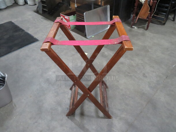One Wooden Tray Stand. - Image 1 of 1