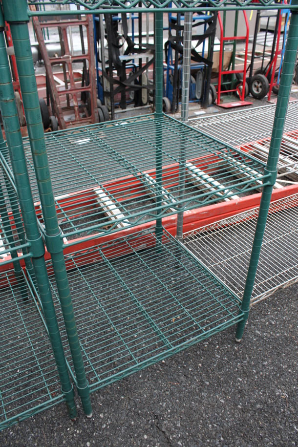 Metro Green Finish 5 Tier Shelving Unit. BUYER MUST DISMANTLE. PCI CANNOT DISMANTLE FOR SHIPPING. PLEASE CONSIDER FREIGHT CHARGES. 24x24x63 - Image 3 of 3