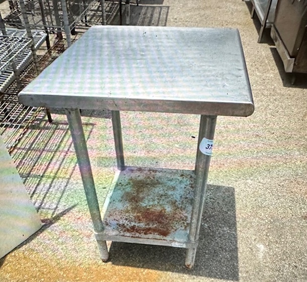 One Stainless Steel Table With Under Shelf. 24X24X36 - Image 1 of 1