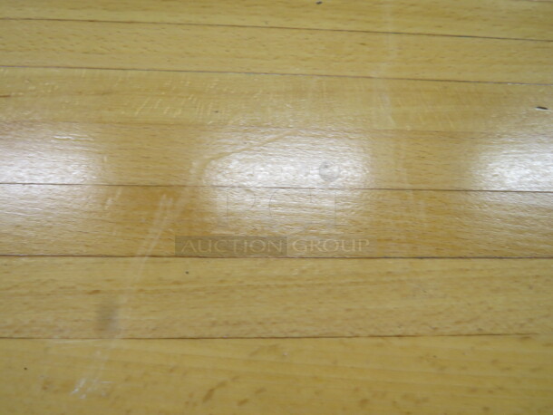 One Solid Wooden Butcher Block Table Top On A Dual Pedestal Base. 72X36X30 - Image 3 of 3