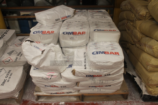 ALL ONE MONEY! PALLET LOT of Cimbar  Barium Sulfate Bags. BUYER MUST REMOVE. - Image 1 of 4