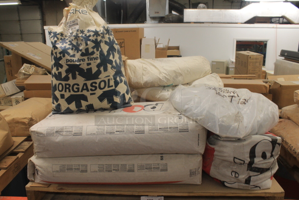 ALL ONE MONEY! PALLET LOT of Various Items Including Orgasol, Talc and Poraver. BUYER MUST REMOVE. - Image 1 of 9