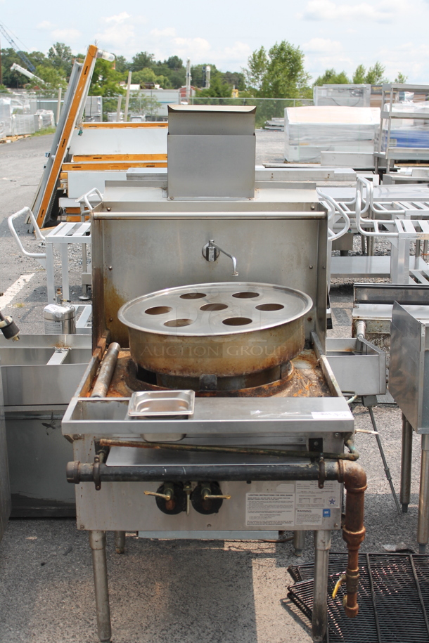 Bowery 101 Stainless Steel Commercial Floor Style Natural Gas Powered Wok Range. - Image 1 of 8