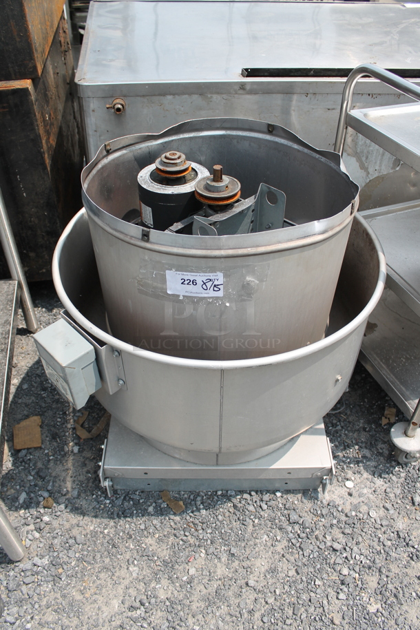 Accurex KRUB-141-7-6 Metal Commercial Rooftop Mushroom Exhaust Fan. Missing Top Cover. - Image 1 of 5